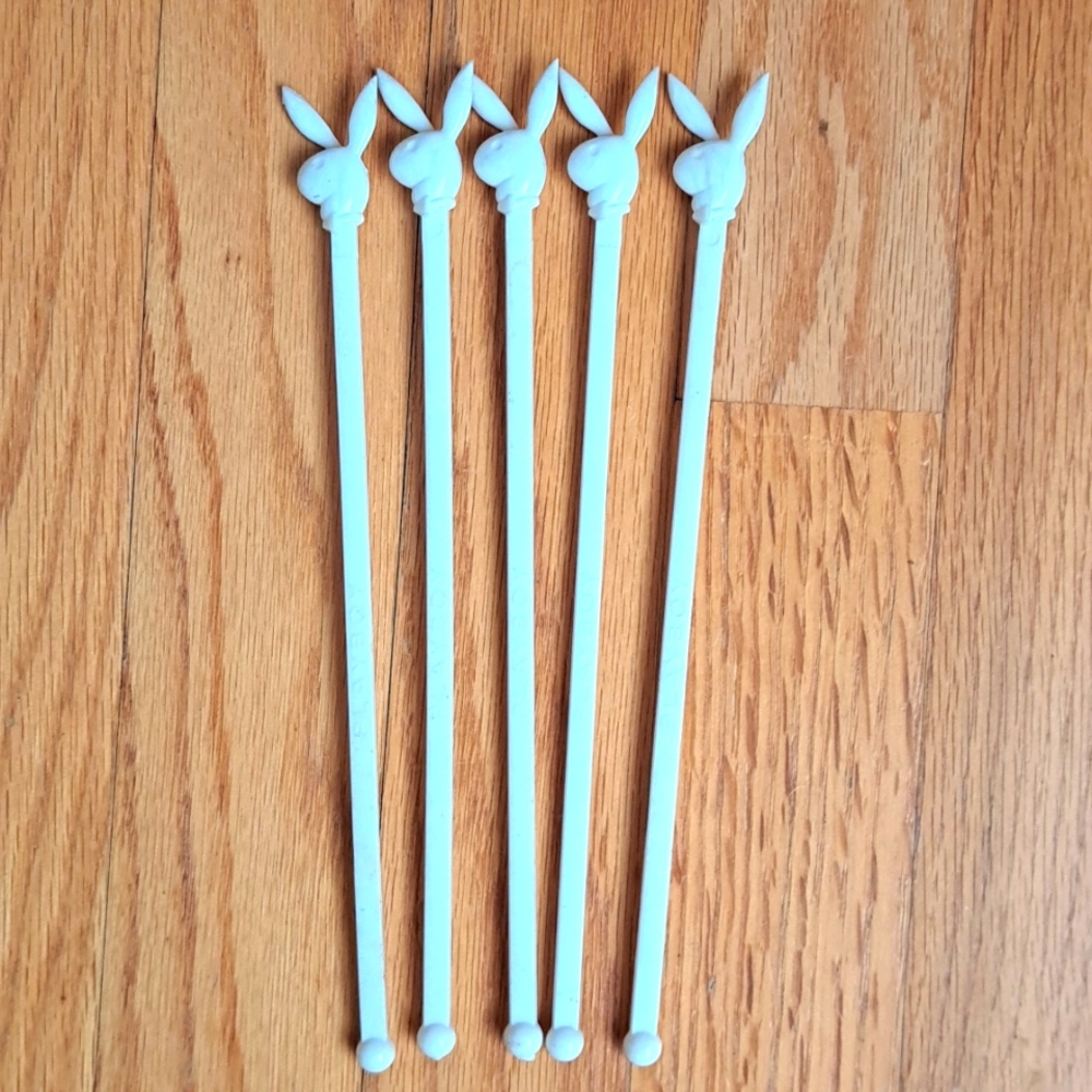 Vintage set of 5 Playboy Swizzle Stix
